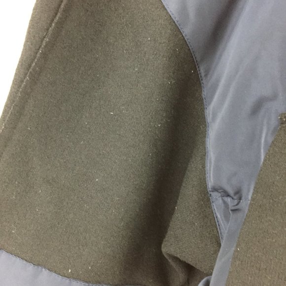 BASIC HOUSE Black Dark Blue Wool Blend Hoodie Duck Down Puffer Oversized Jacket - Picture 15 of 16